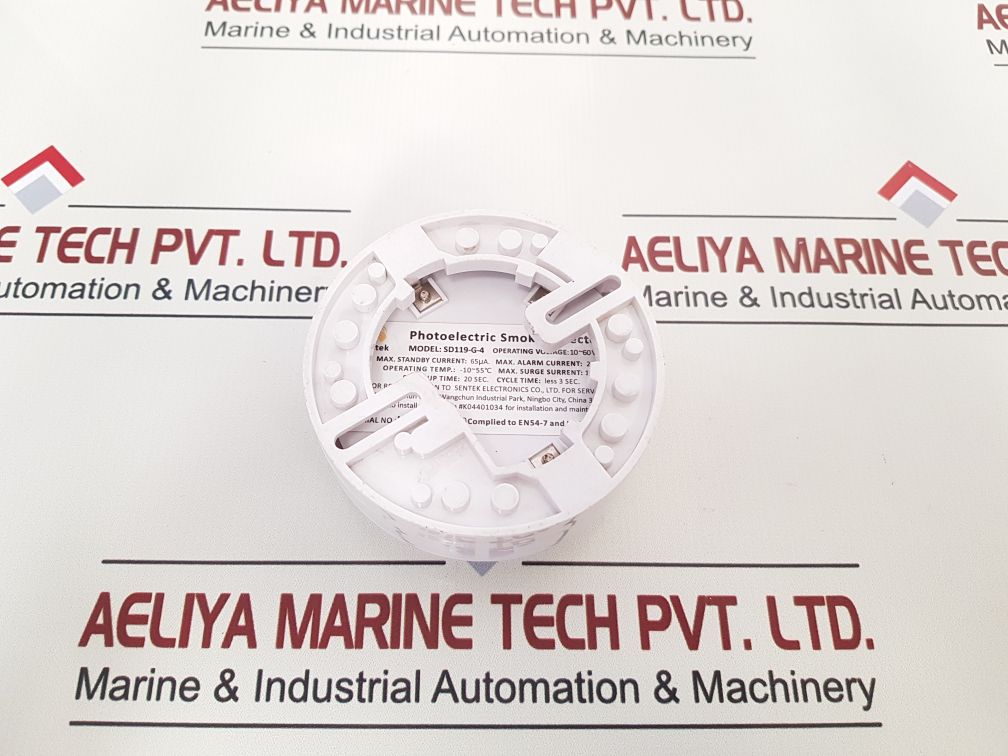 Sentek Sd119-g-4 Photoelectric Smoke Detector With Base