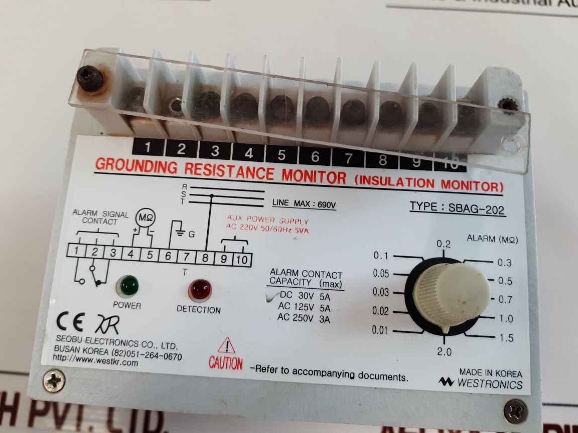 Seobu Electronics/Westronics Sbag-202 Grounding Resistance Monitor