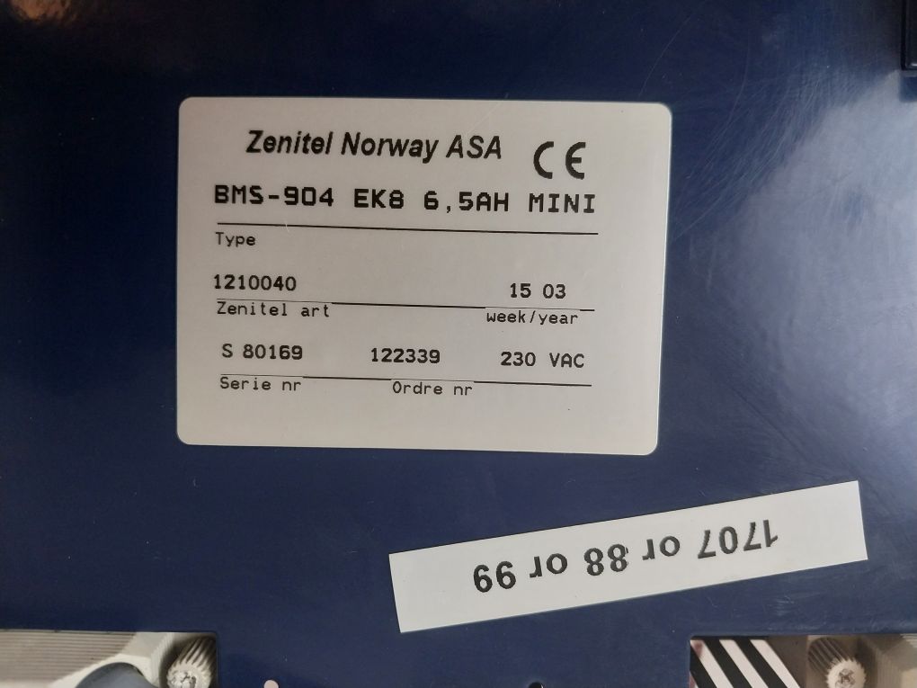 Scana Servoteknikk Bms-904 Ek8 6,5Ah Mini Fire Alarm Panel