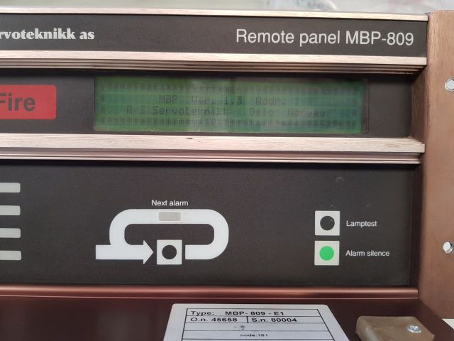 Servoteknikk Mbp-91230-1 Remote Panel Mbp-809 Ver. 1.3