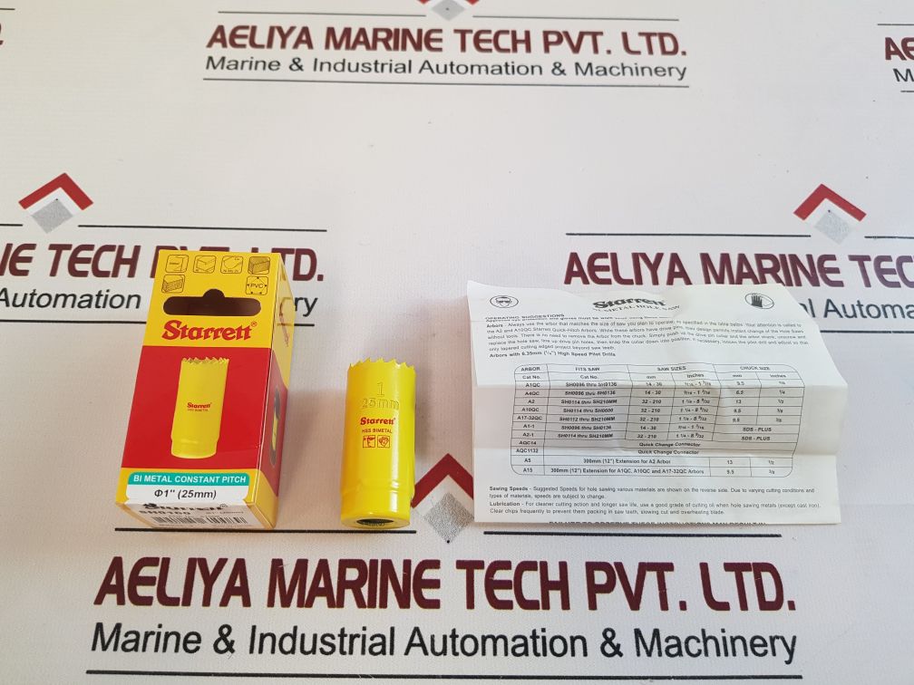 Set Of 10X Starrett Sh0100 Bi-metal Hole Saw