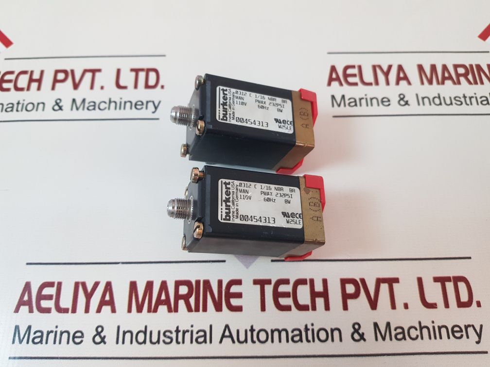 Set Of 2X Burkert 0312 Solenoid Valve 0312 C 116 Nbr Br
