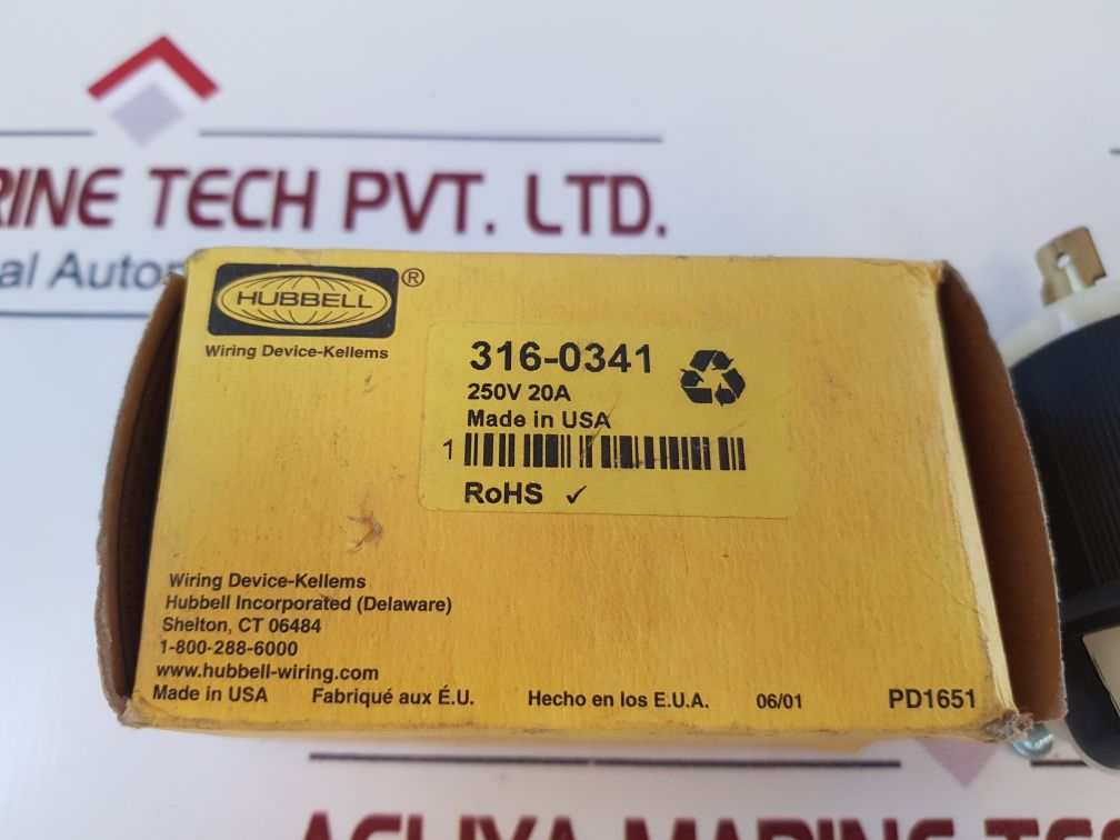 Set Of 2X Hubbell Hbl2321 Twist-lock Plug
