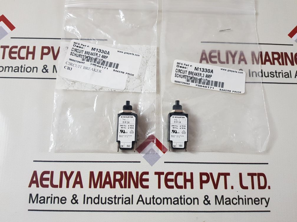 Lot Of 2X Schurter T11-311R 3A Circuit Breaker 3 Amp