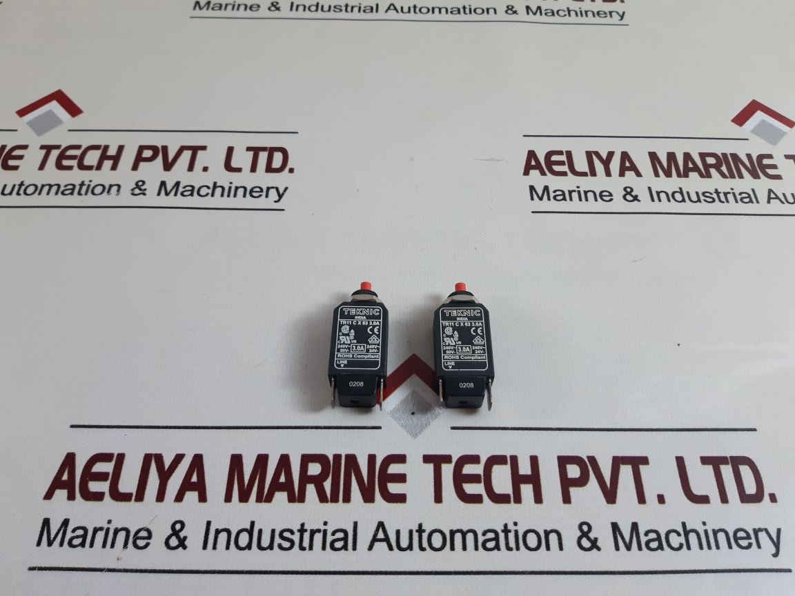 Set Of 2X Teknic Tr11 C X 63 3.0A Circuit Breaker
