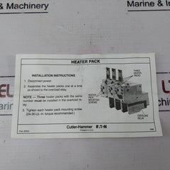 Set Of 3X Cutler-hammer H2024-3 Heater Pack Freedom Series 106.0-144.0 Amp