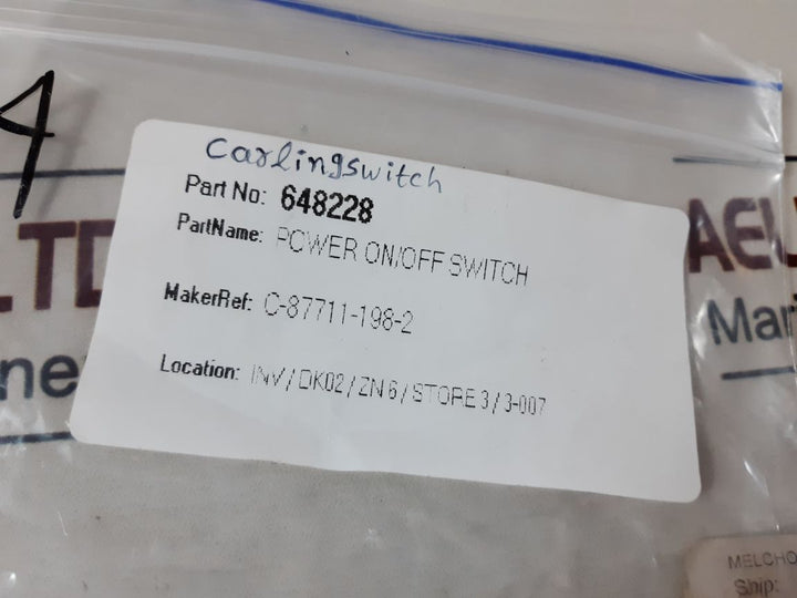 Set Of 3X Hobart C-87711-198-2 Power OnOff Switch 648228
