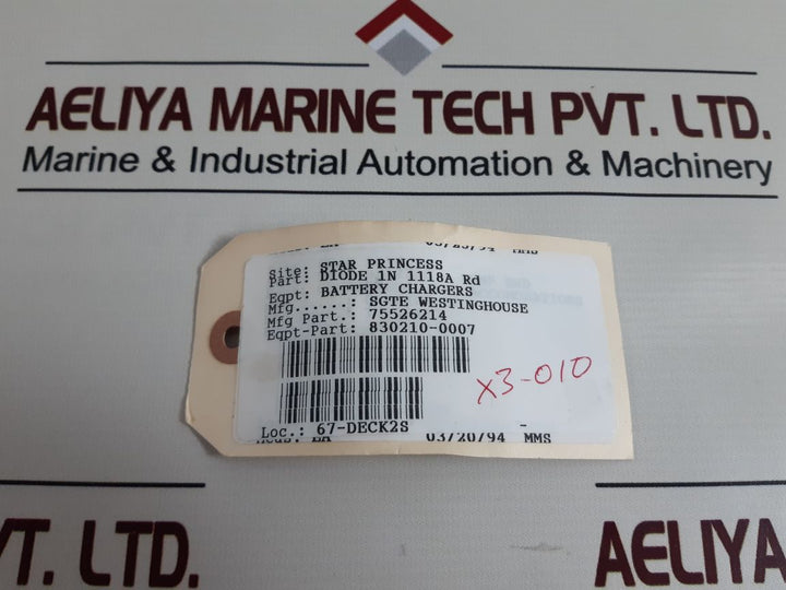 Set Of 3X Ir/Sgte 1N1188A Diode Module