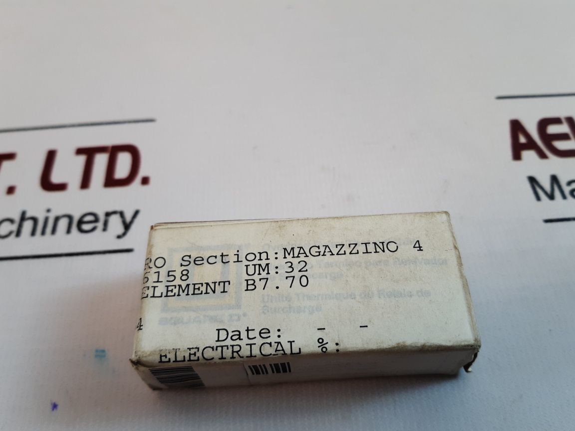 Set Of 3X Square D B7.70 Overload Relay Thermal Unit