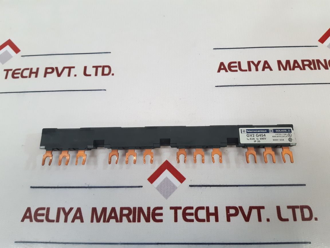 Set Of 3X Telemecanique Gv2 G454 Motor Starter Busbar