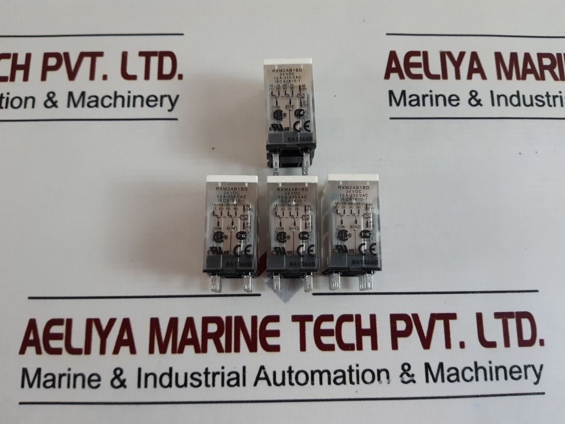 Set Of 4X Schneider Electric Rxm2Ab1Bd Relay 24 Vdc