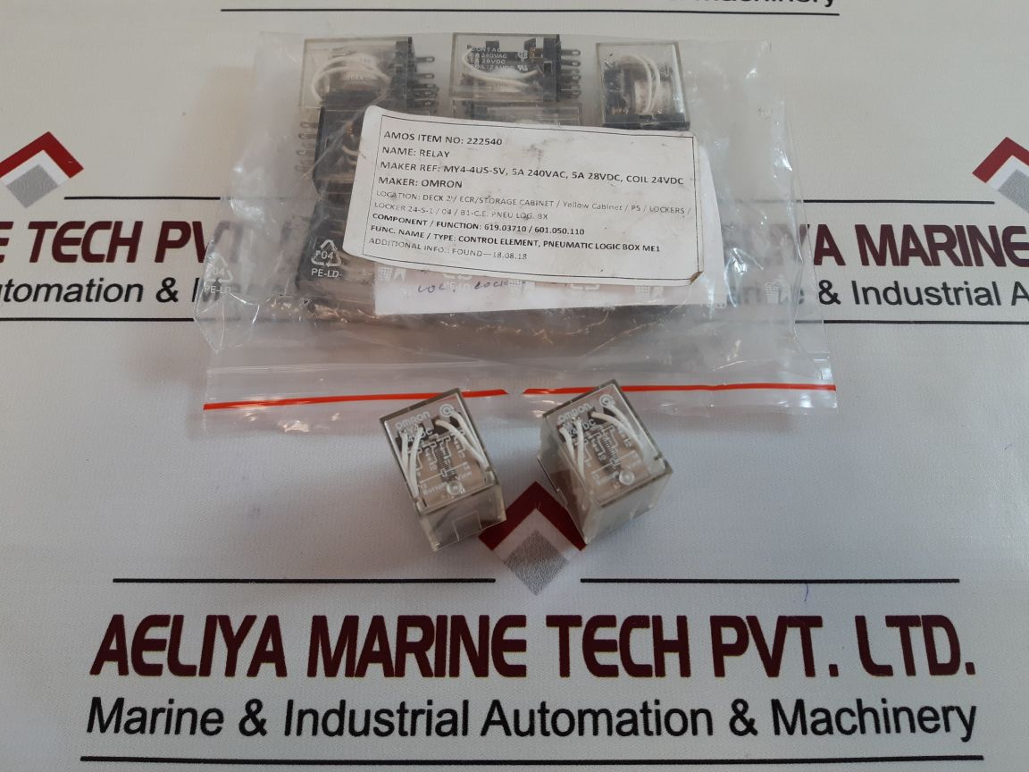 Set Of 5X Omron My4 24Vdc Relay
