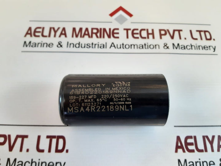 Set Of 6X Mallory 189-227 Mfd Motor Run Capacitor
