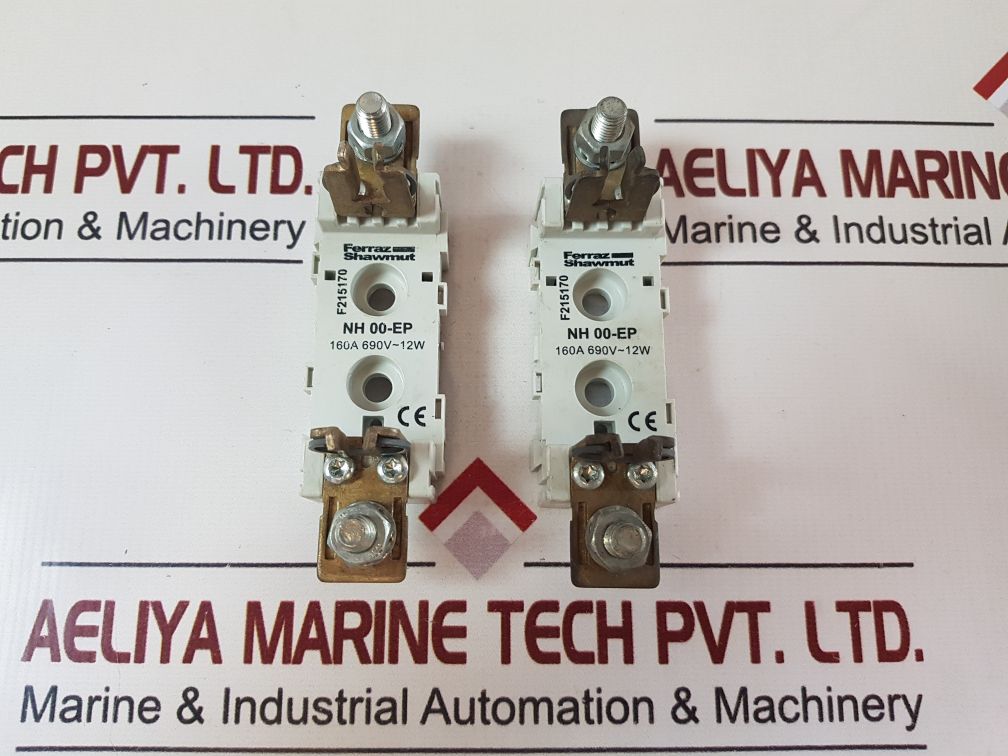 Set Of 7X Ferraz Shawmut Nh 00-ep 160A 690V~12W Fuse Base
