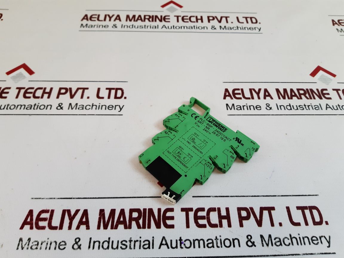 Set Of 8X Phoenix Contact Plc-bsp-24Dc1Act Relay S Relay Socket Terminal Base
