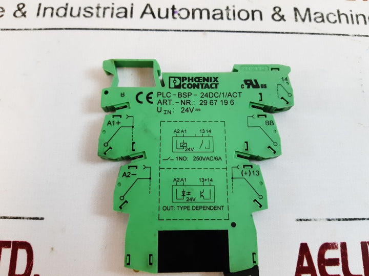 Set Of 8X Phoenix Contact Plc-bsp-24Dc1Act Relay S Relay Socket Terminal Base
