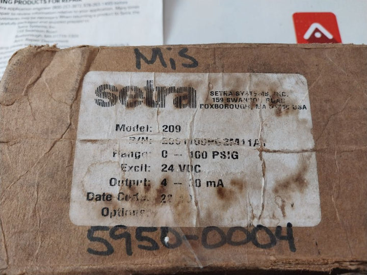 Setra 2091100Pg2M11A1 Pressure Transmitter
