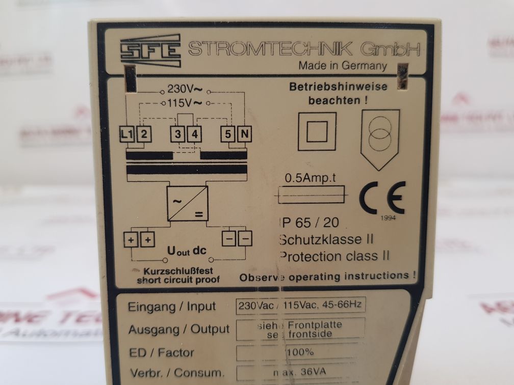 Sfe Pslc242 Dc Power Supply 24 Volt 1,5 Amp.