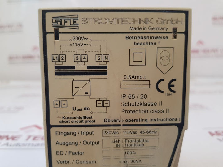 Sfe Pslc242 Dc Power Supply 24 Volt 1,5 Amp.
