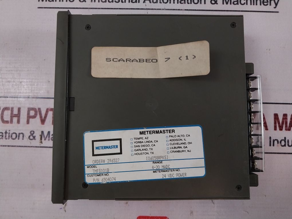 Shaffer Texmate 6504074 Metermaster Pod Supply Pressure 24V Dc