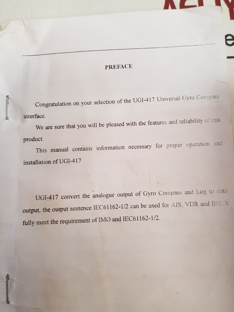 Shanghai Ugi-417 Gyro Compass Interface