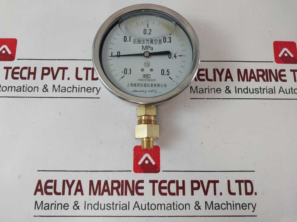 Shanghai Yichuan Yn-100 Seismic Pressure Gauge -0.1 To 0.5 Mpa