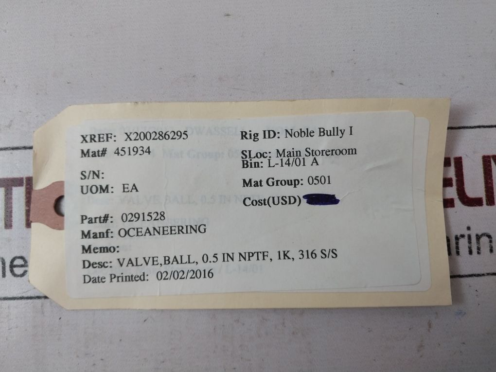 Sharpe Cf8M Threaded Lockable Ball Valve