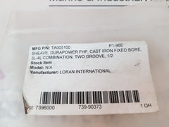 Sheave 1/2” Cast Iron Fixed Bore