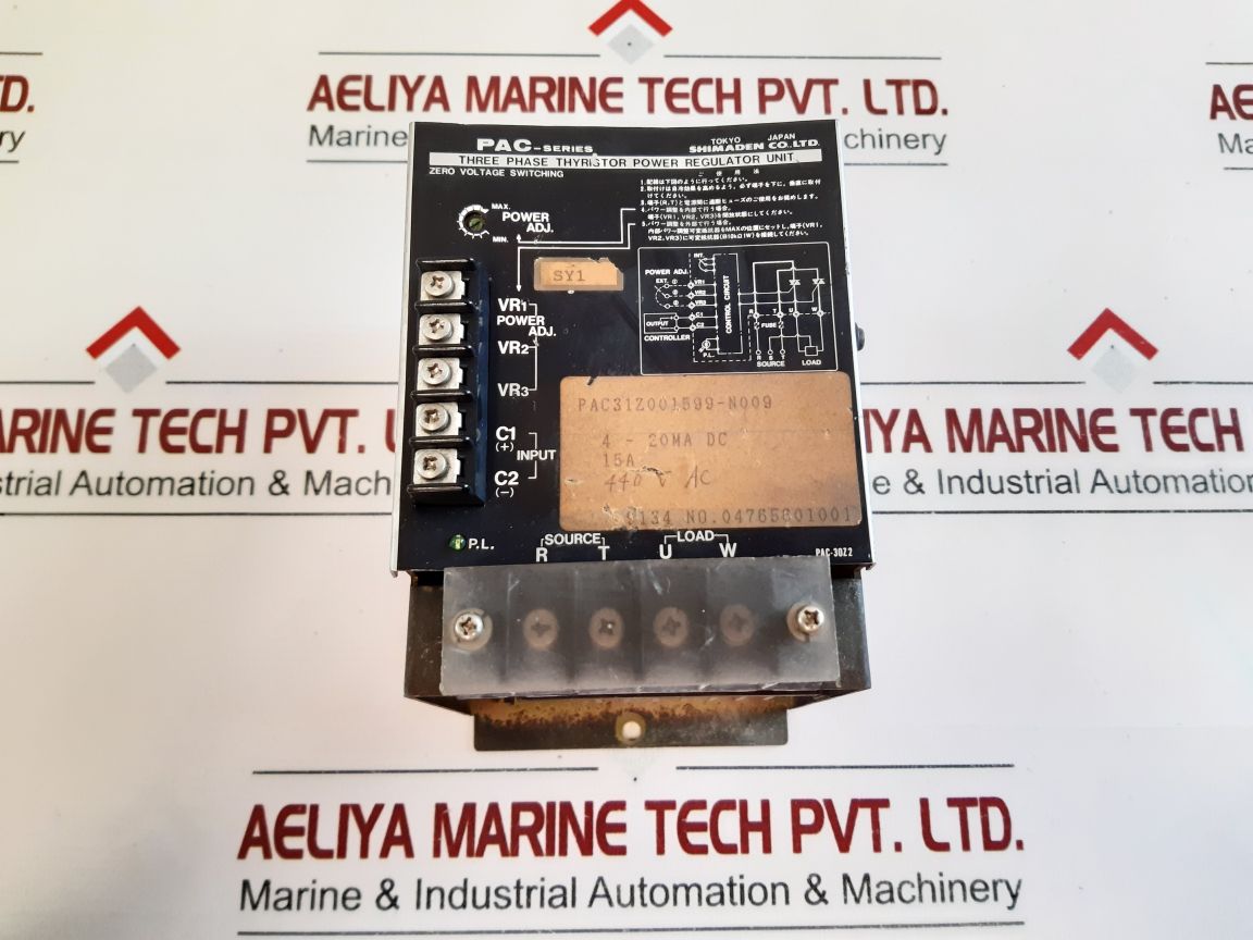 Shimaden Pac31Z001599-n009 Three Phase Thyristor Power Regulator Unit