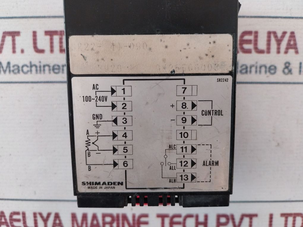 Shimaden Sr2201-21 Digital Temperature Controller