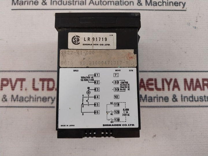 Shimaden Sr2201-21B Digital Temperature Controller