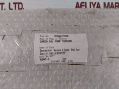 Shinko 5260-2 Cargo Oil Pump Turbine