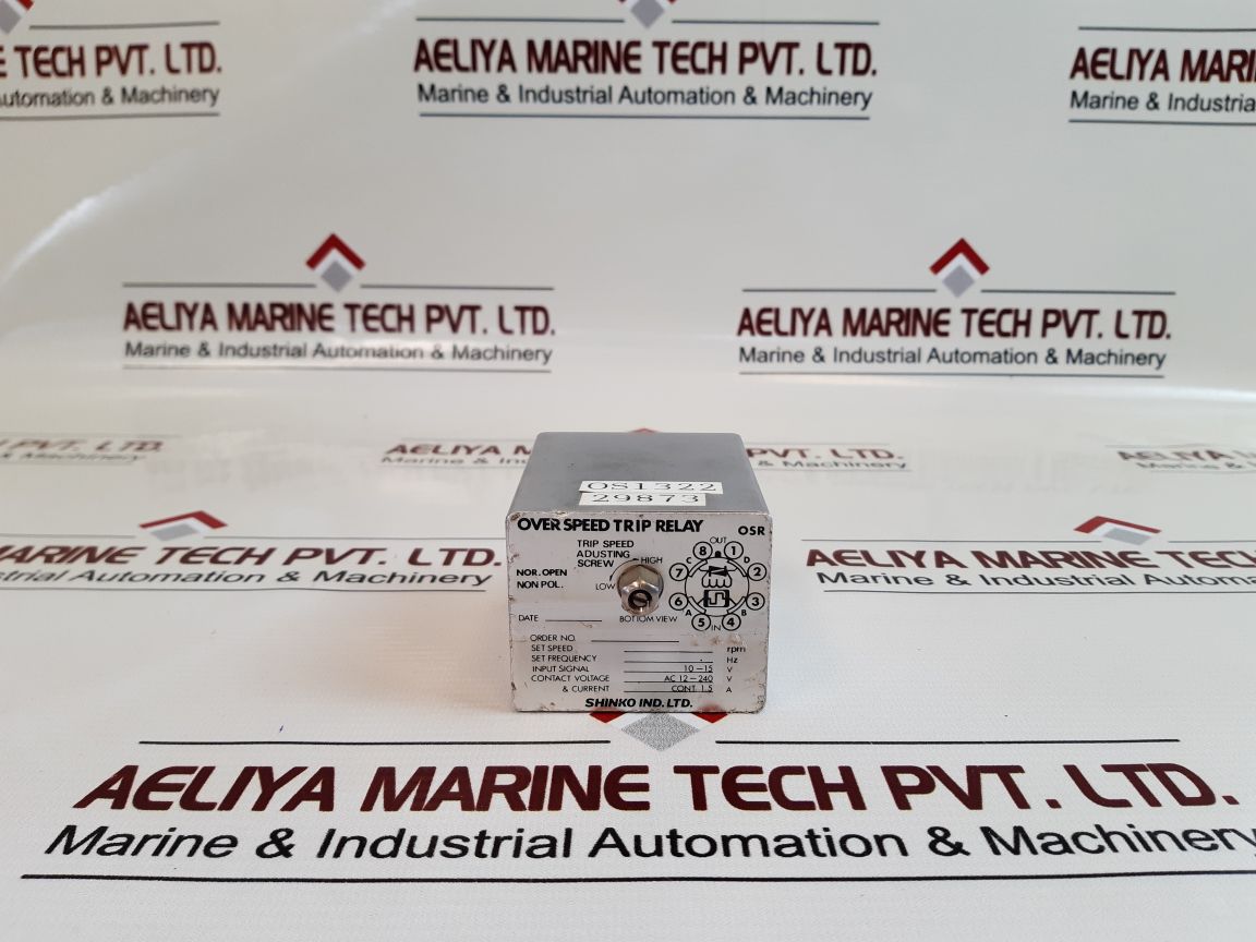 Shinko Osr Over Speed Trip Relay