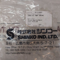 Shinko Q-2270-7 Turbine Thrust Bearing Metal 2117