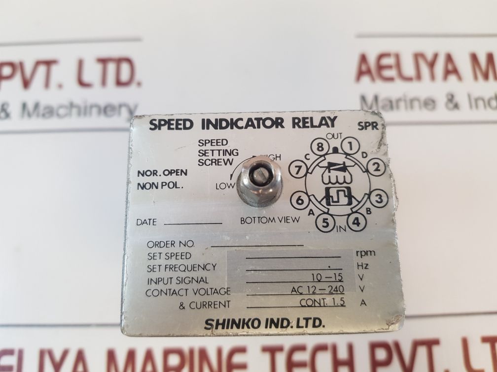 Shinko Speed Indicator Relay Sp527