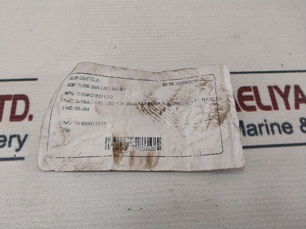 Shinko Th 60001 2113 Turbine Metal Bearing