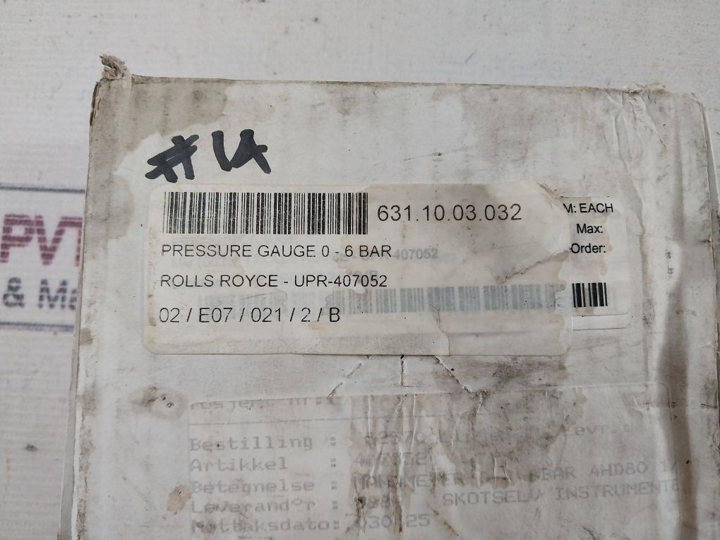 Si 0-6 Bar Pressure Gauge