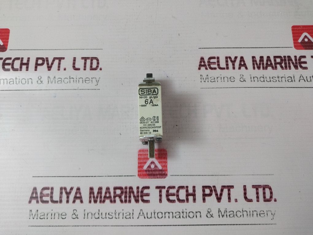 Siba 20 000 13 Fuse Nh 00 Gl/Gg 6A ~500V 120Ka