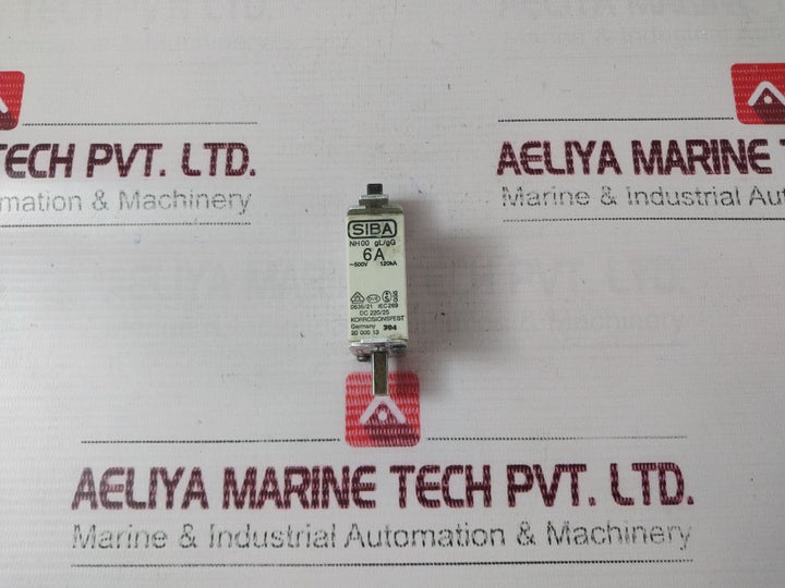 Siba 20 000 13 Fuse Nh 00 Gl/Gg 6A ~500V 120Ka