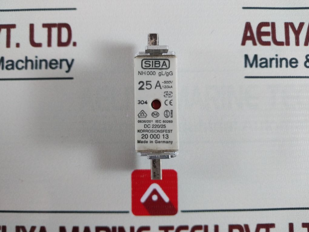 Lot Of 6X Siba Nh 000 Gl/Gg Fuse 25A ~500V 120Ka