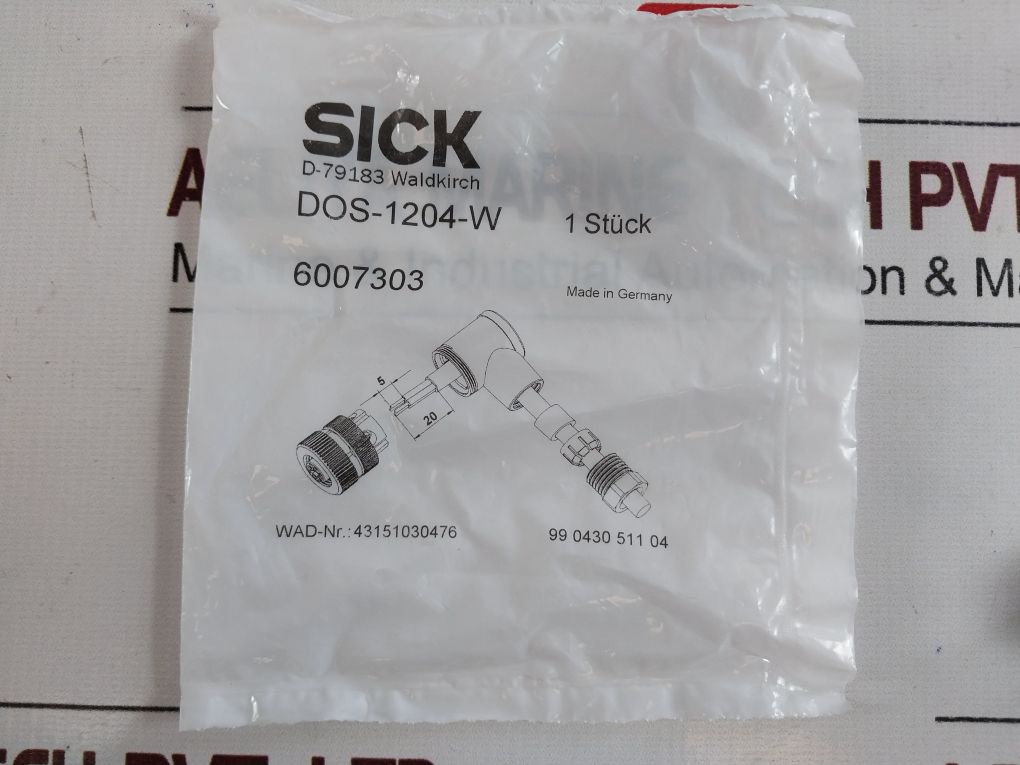 Sick Dos-1204-w Female Connector 6007303