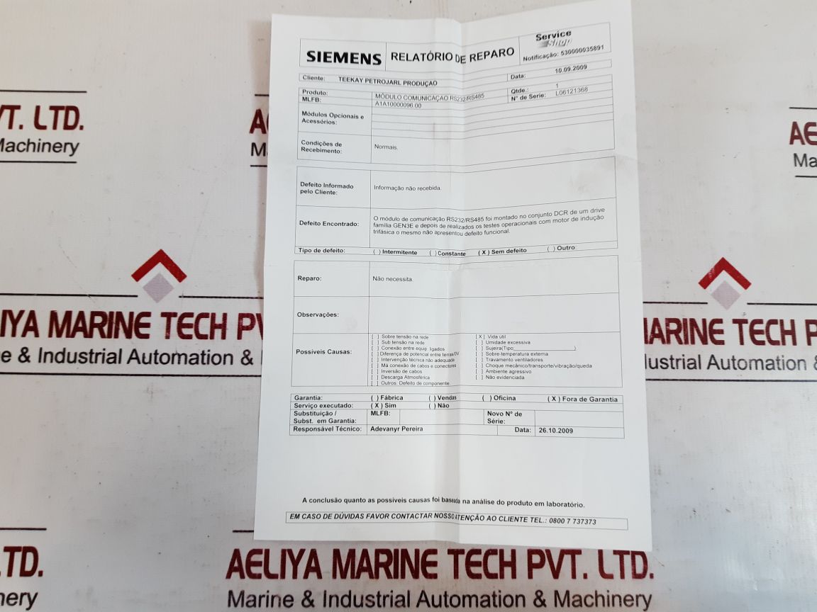 Siemens 10000096.00 Communication Board