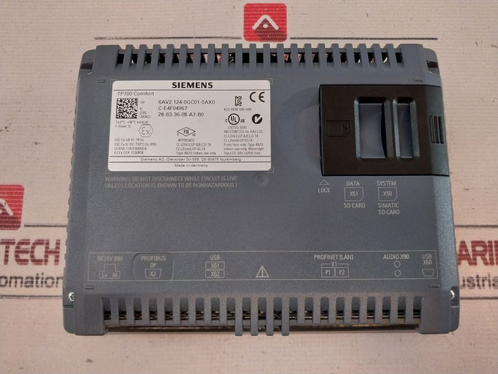 Siemens 1P 6Av2 124-0Gc01-0Ax0 Comfort Panel