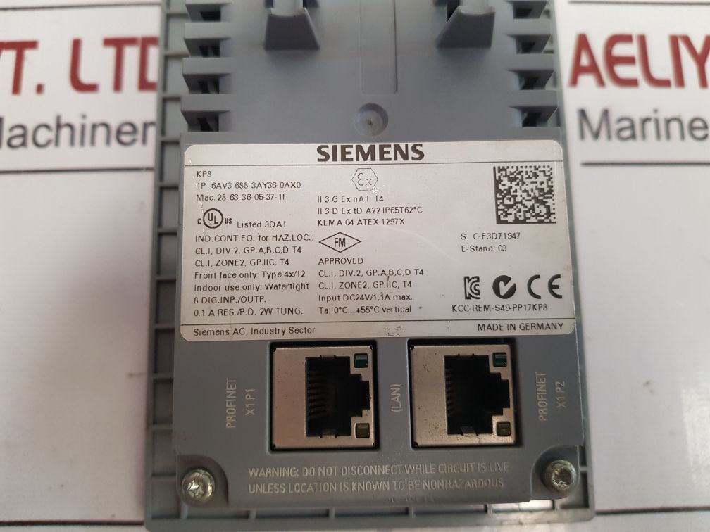 Siemens Simatic Hmi 6Av3 688-3Ay36-0Ax0 Panel