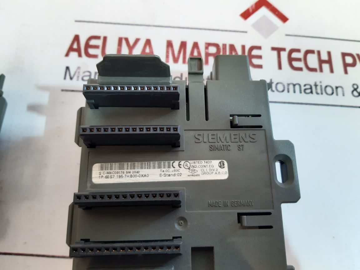 Siemens Simatic S7 6Es7 195-7Hb00-0Xa0 Bus Module +60C