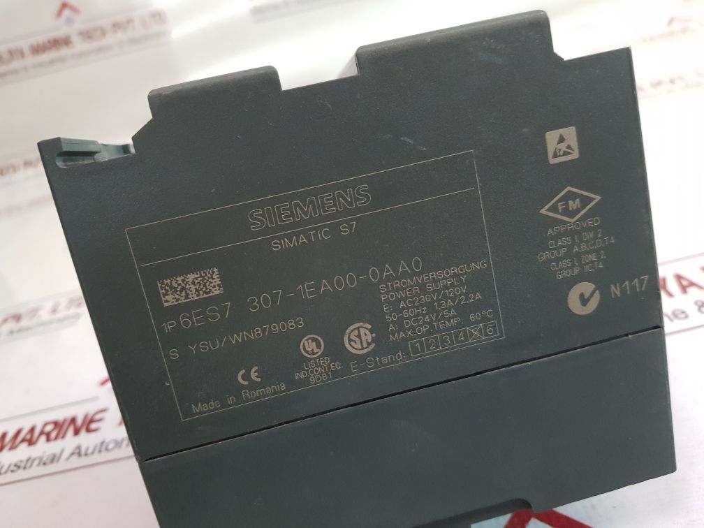 Siemens 6Es7 307-1Ea00-0Aa0 Power Supply Ac 230V/120V New