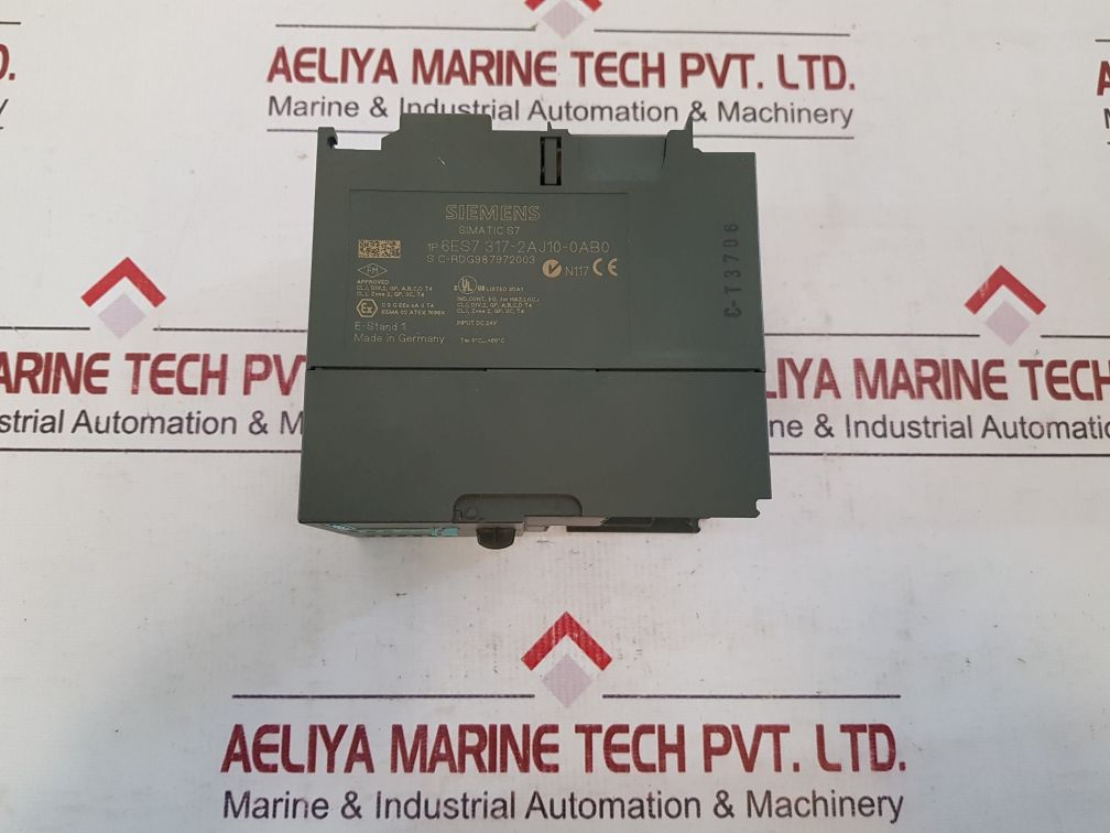 Siemens 6Es7 317-2Aj10-0Ab0 Cpu Module Cpu317-2 Dp