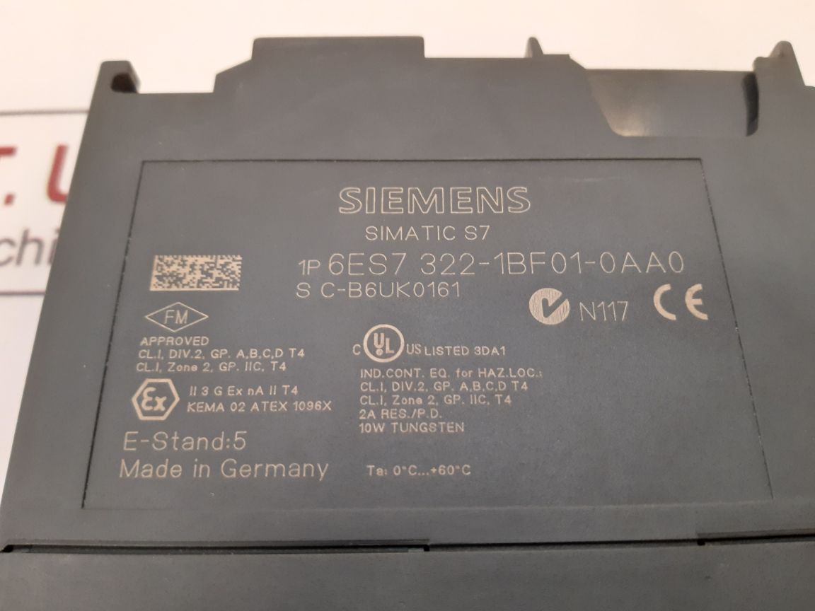 Siemens Simatic S7 6Es7 322-1Bf01-0Aa0 Digital Output Module