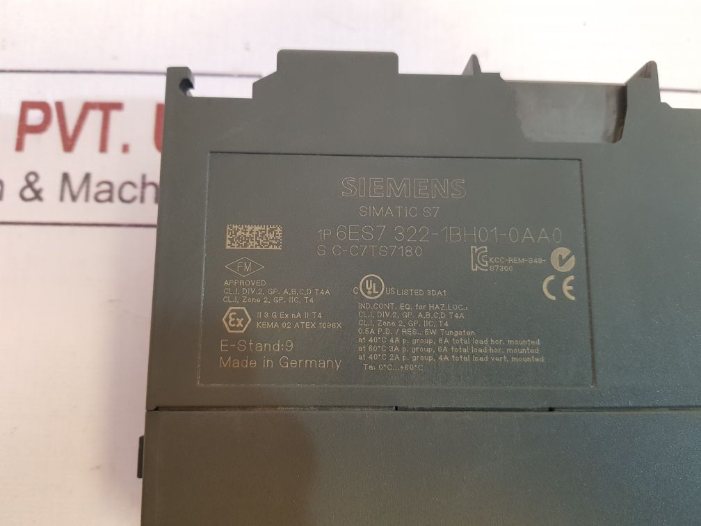 Siemens Simatic S7 6Es7 322-1Bh01-0Aa0 Digital Output Module +60°C