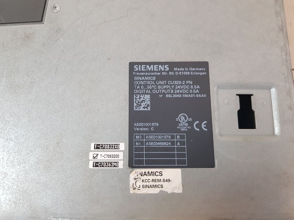 Siemens 1P 6Sl3040-1Ma01-0Aa0 Control Unit Cu320-2 Pn